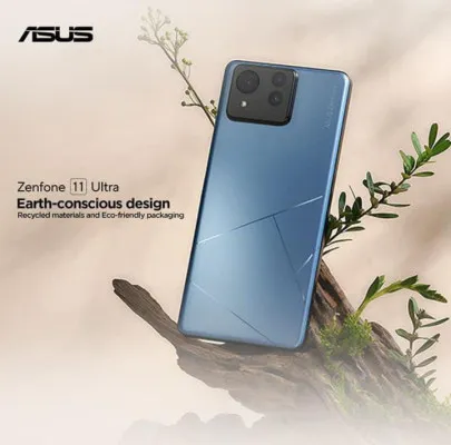 Spesifikasi Hp Asus Zenfone 11 Ultra yang terbuat dari 100% aluminium daur ulang dan layar depan kaca 22% daur ulang. Spesifikasi gahar dengan harga terjangkau. (Tangkap layar/Instagram/@asusid)